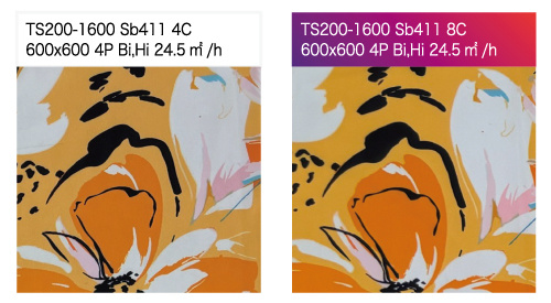 A cor laranja que normalmente perdem o brilho são reproduzidas com uma intensidade impressionante, e até mesmo tons claros delicados oferecem resultados com um acabamento suave e refinado.
