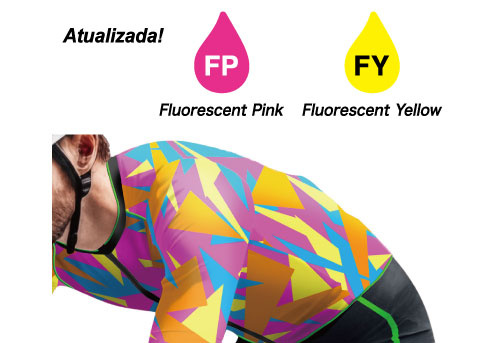 Rosa e amarelo fluorescentes